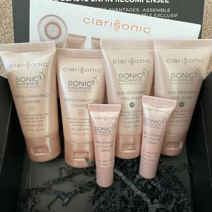 Clarisonic skincare set radiance wash serum
